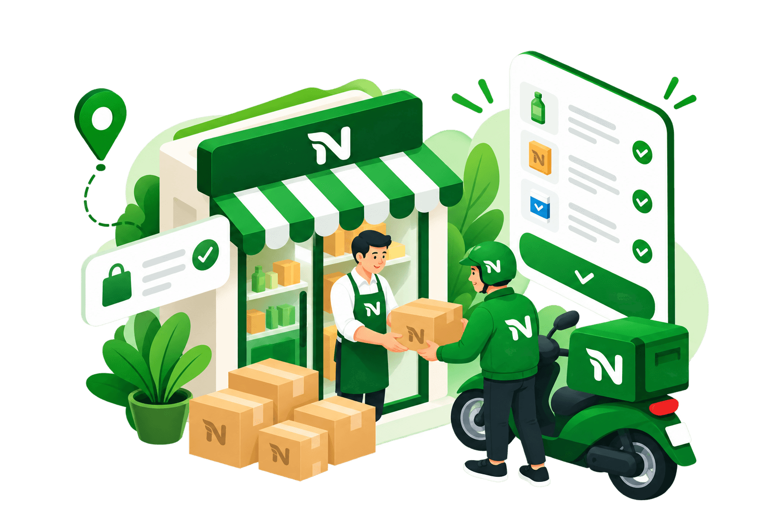 Step 3: Pack order and hand it to NearCart delivery partner for store pickup